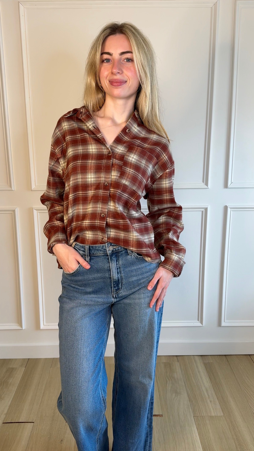 Harvest Moon Plaid Button-Up