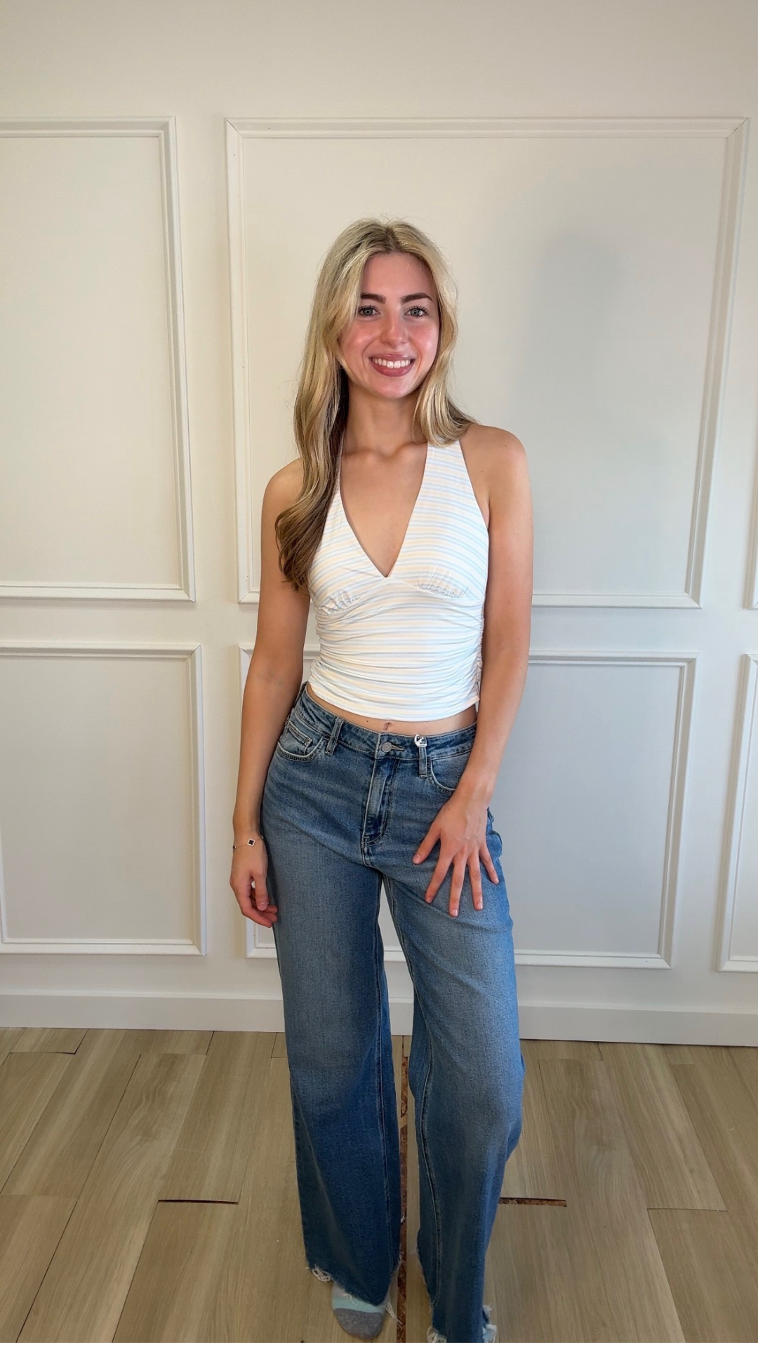 Harbor Chic Halter Stripe Top