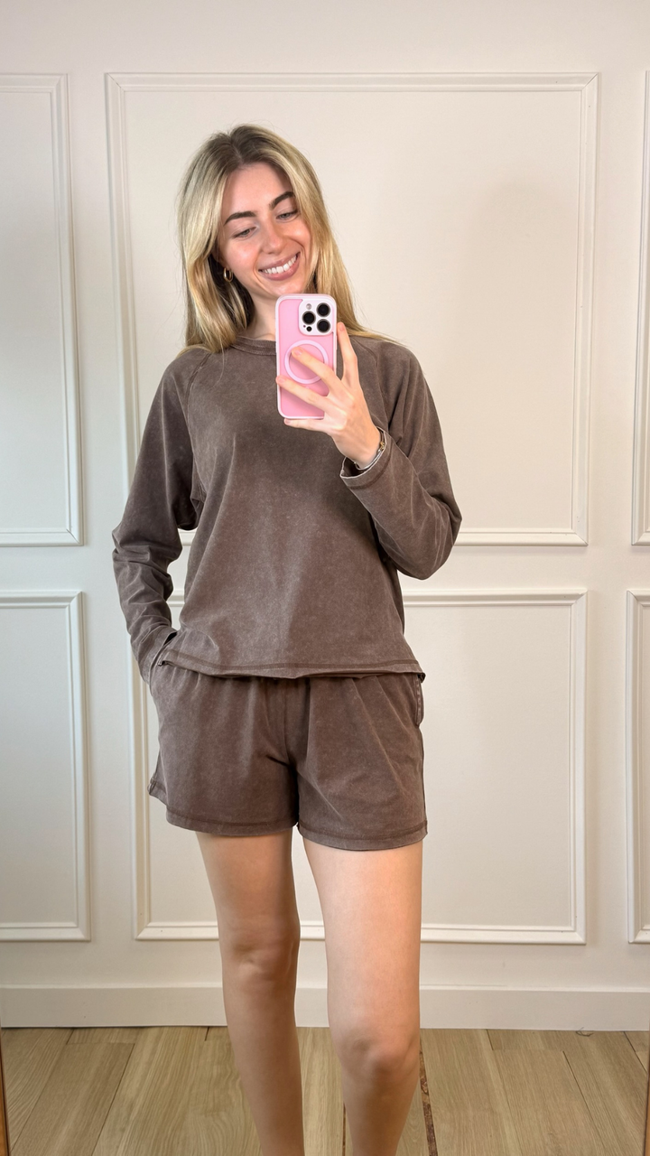 Woodland Charm Shorts Dark Brown