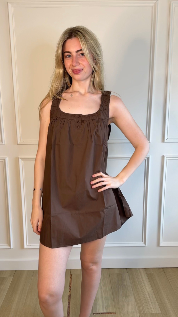 Chestnut Charm Mini Dress