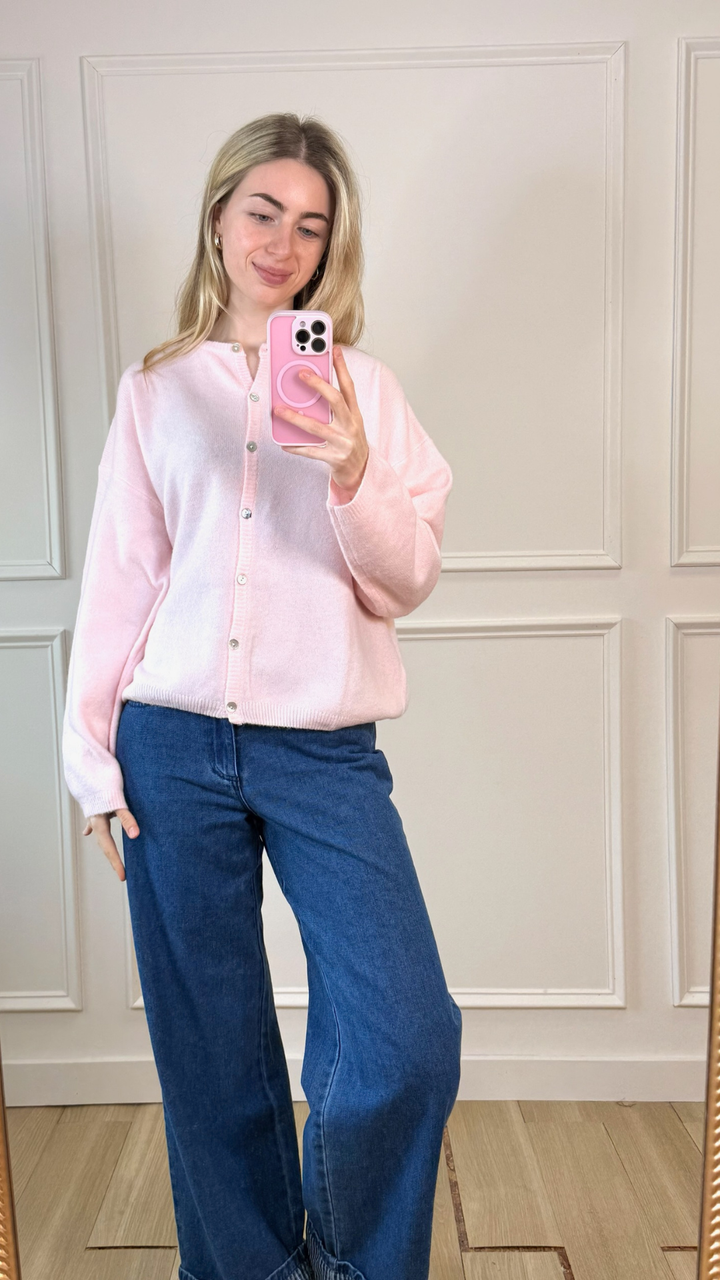 Pretty in Pink Knit Cardigan