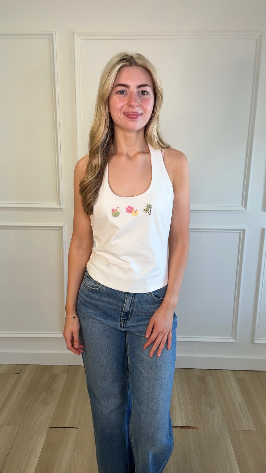 Sunset Aloha Knit Halter Top