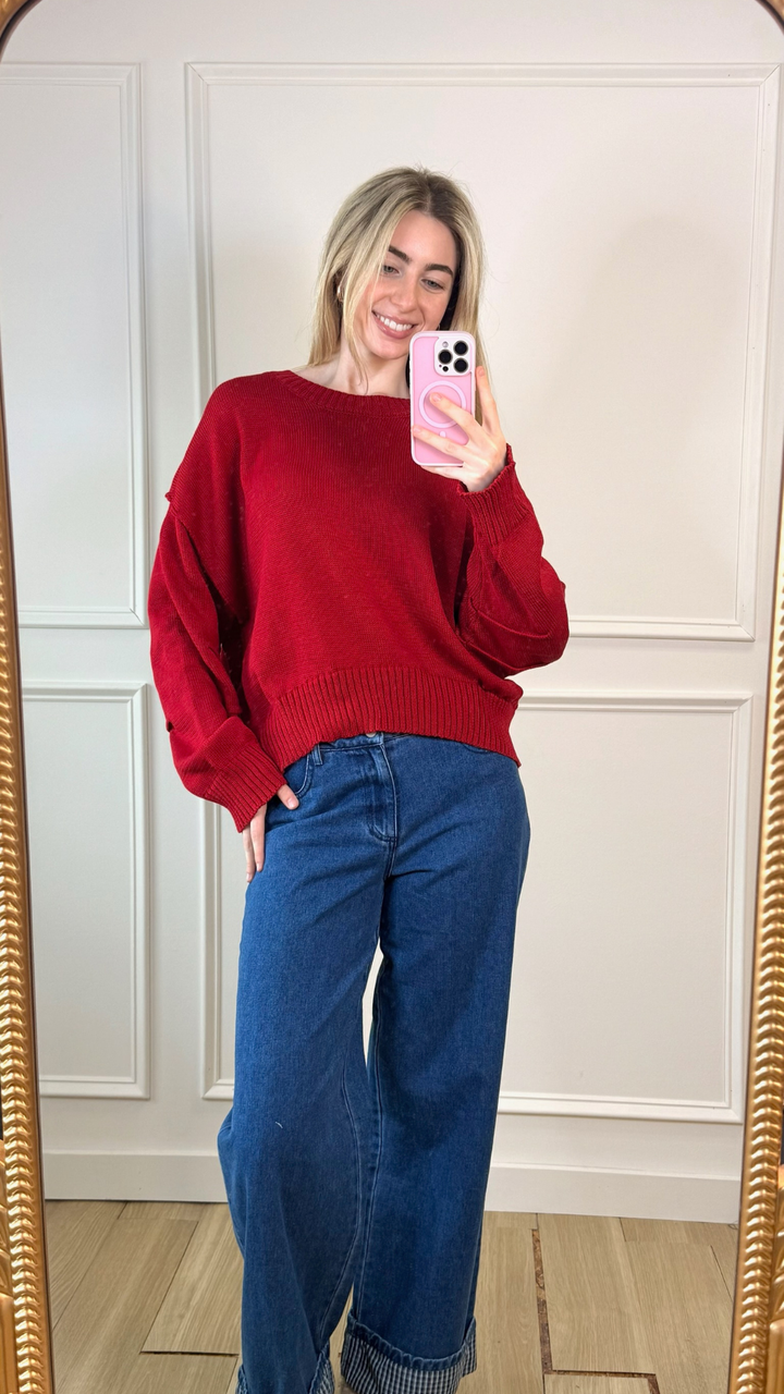 Ruby Romance Knit Sweater