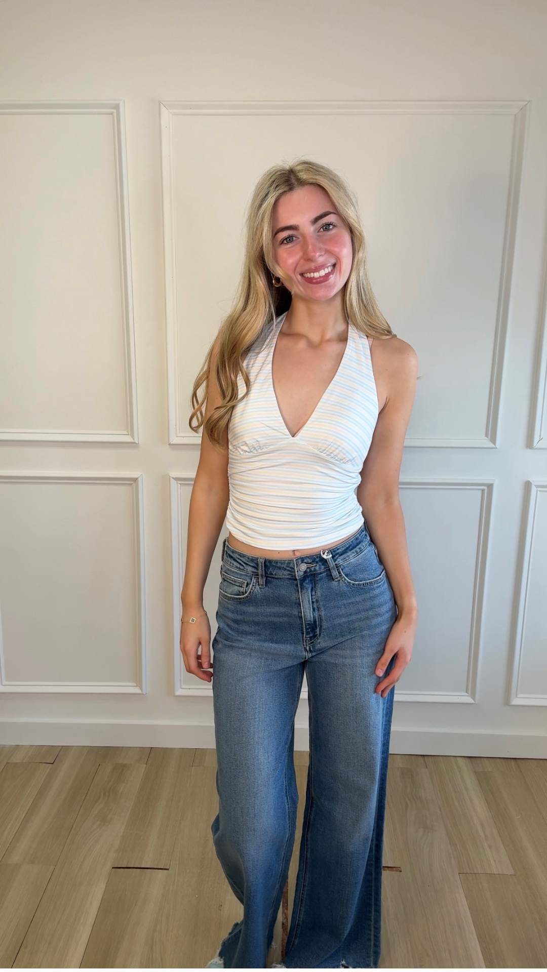 Harbor Chic Halter Stripe Top