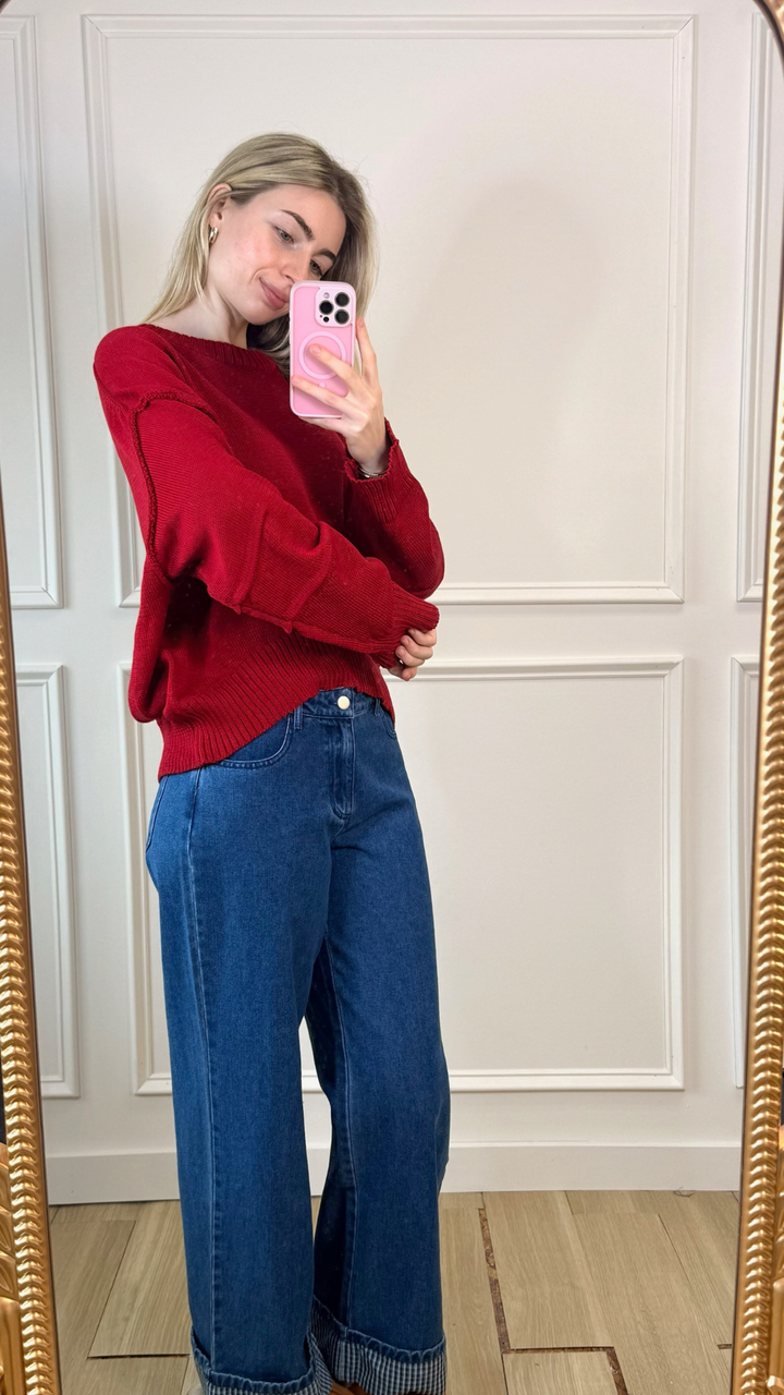 Ruby Romance Knit Sweater