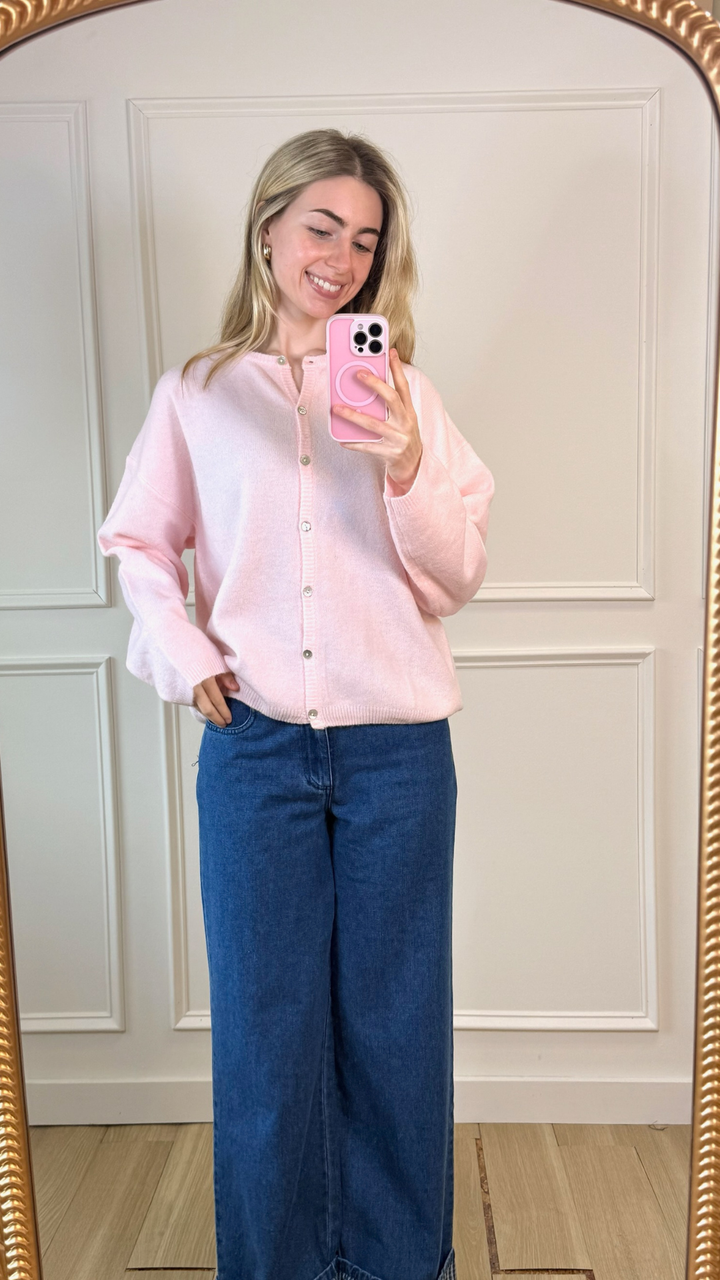 Pretty in Pink Knit Cardigan