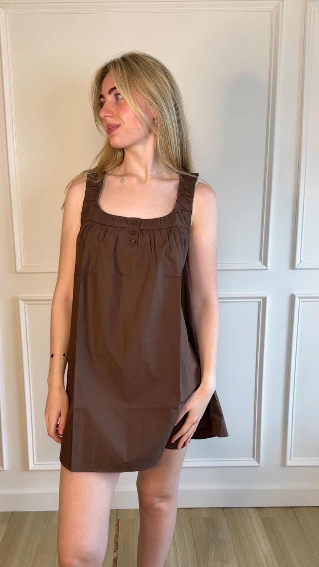 Chestnut Charm Mini Dress
