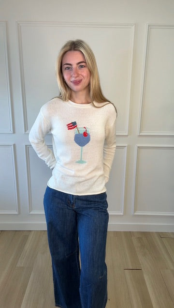 USA Cocktail Graphic Sweater