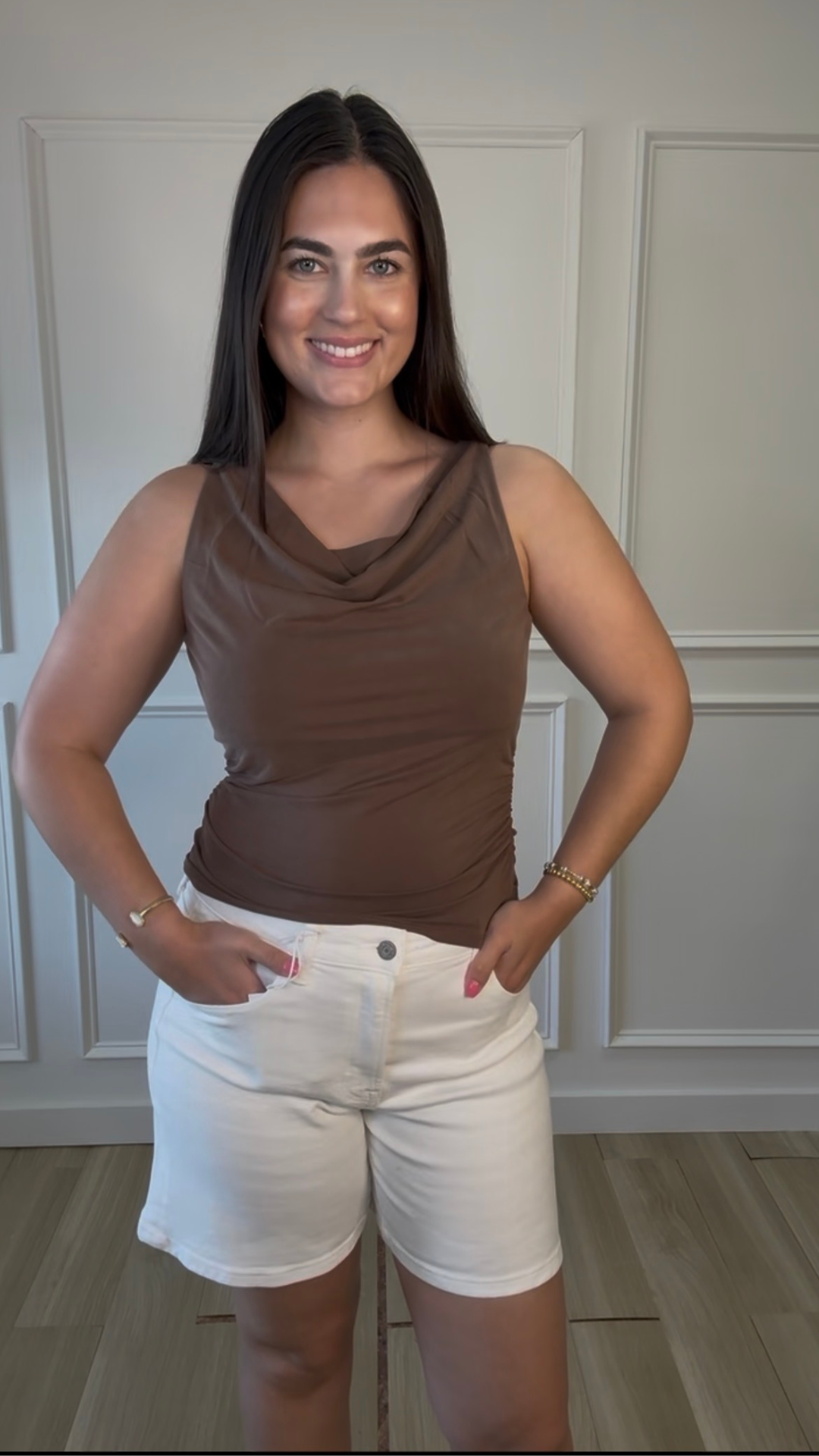 Mocha Sleeveless Top