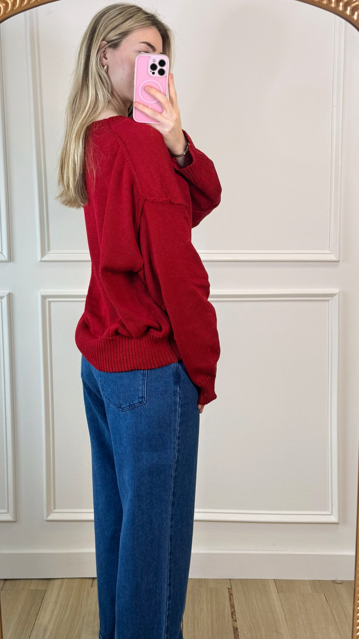 Ruby Romance Knit Sweater