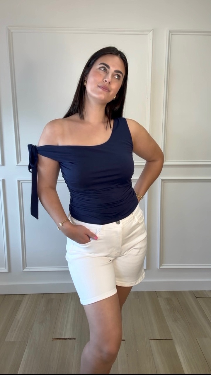 After Dark Tie Shoulder Top