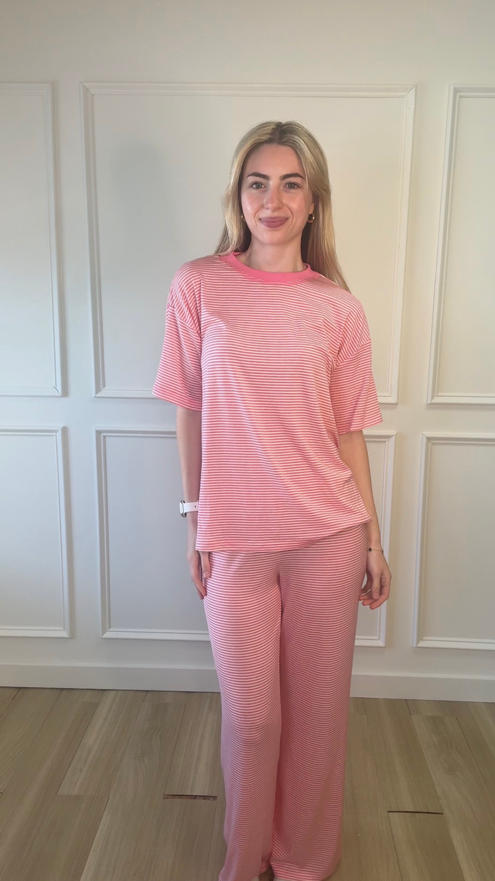 Bubble Gum Set Short Sleeve Top