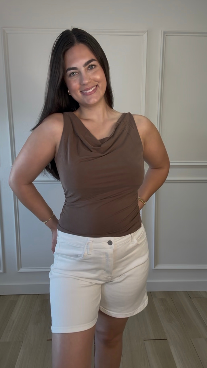 Mocha Sleeveless Top