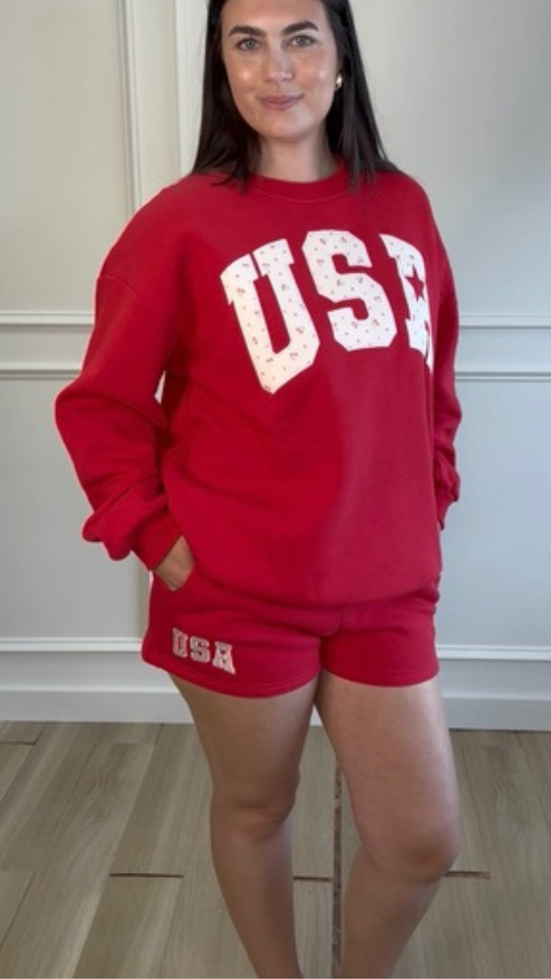 Red USA Shorts Happy Camp3r