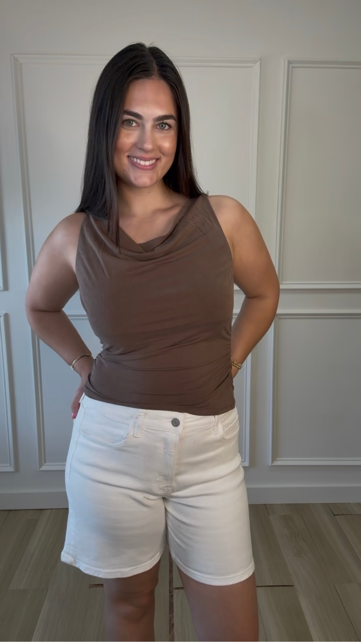 Mocha Sleeveless Top