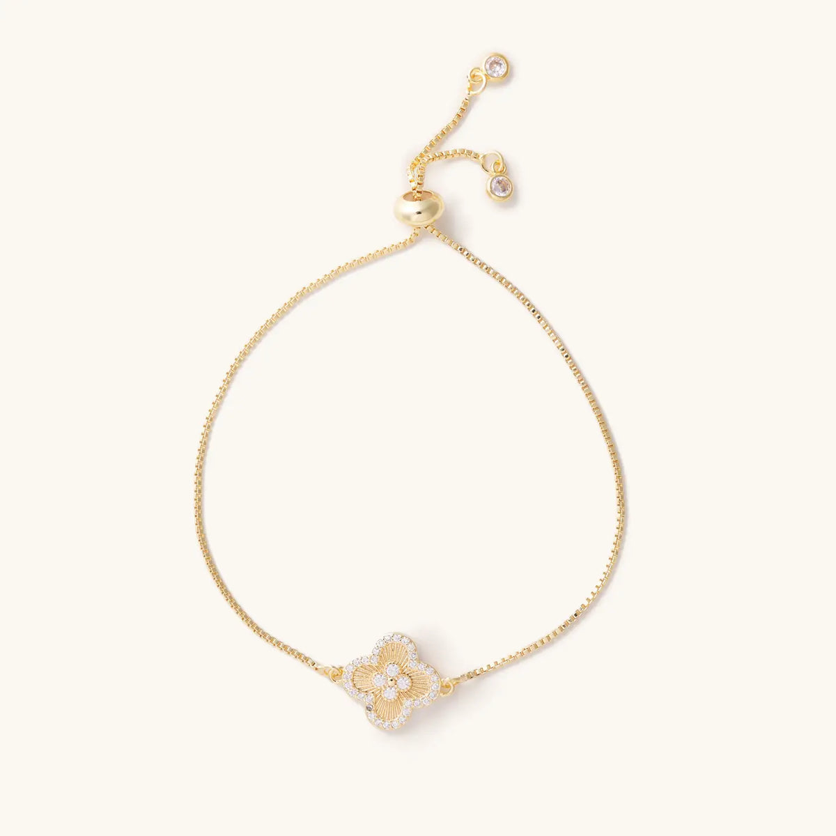 Flower Gem Slider Bracelet
