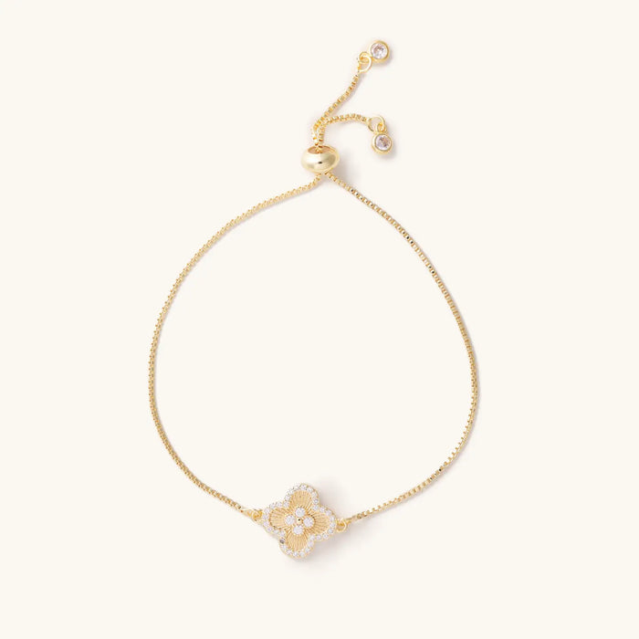 Flower Gem Slider Bracelet