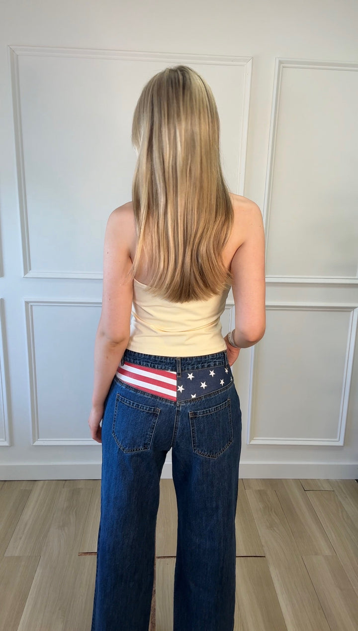 Freedom Flag Low Rise Jeans