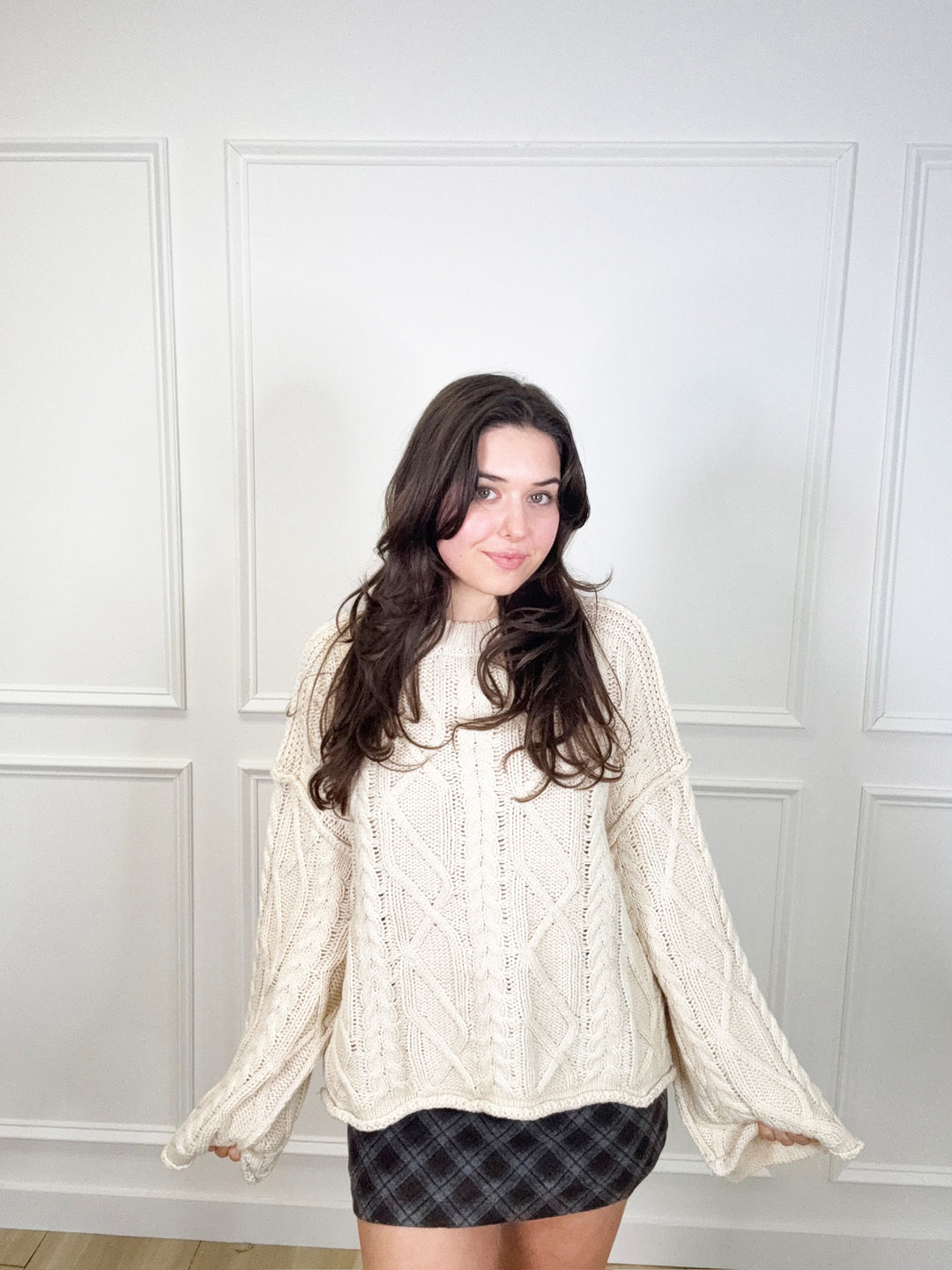 Cappuccino Cable Knit Sweater