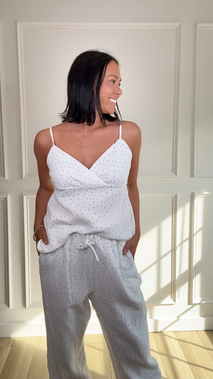 Dot Darling Eyelet Pants