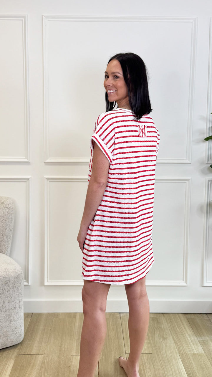 Fresh Bloom Stripe Dress