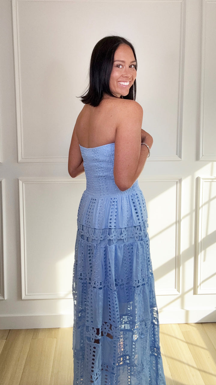 Garden Air Chambray Tube Dress