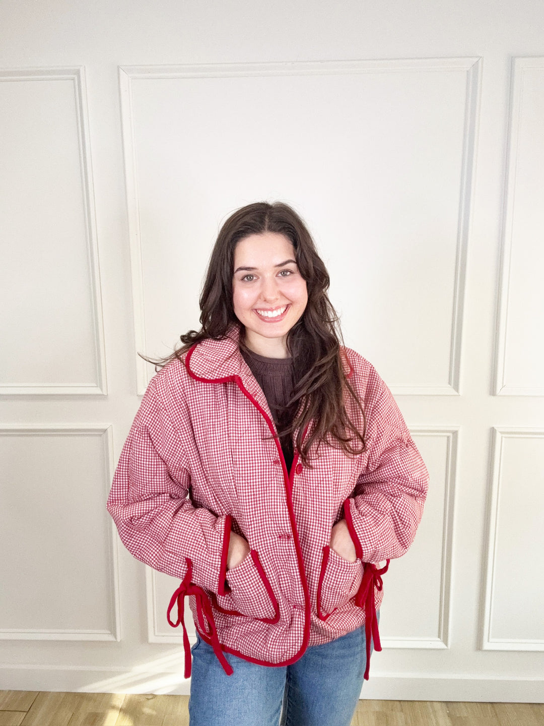 Gingham Quilted Jacket