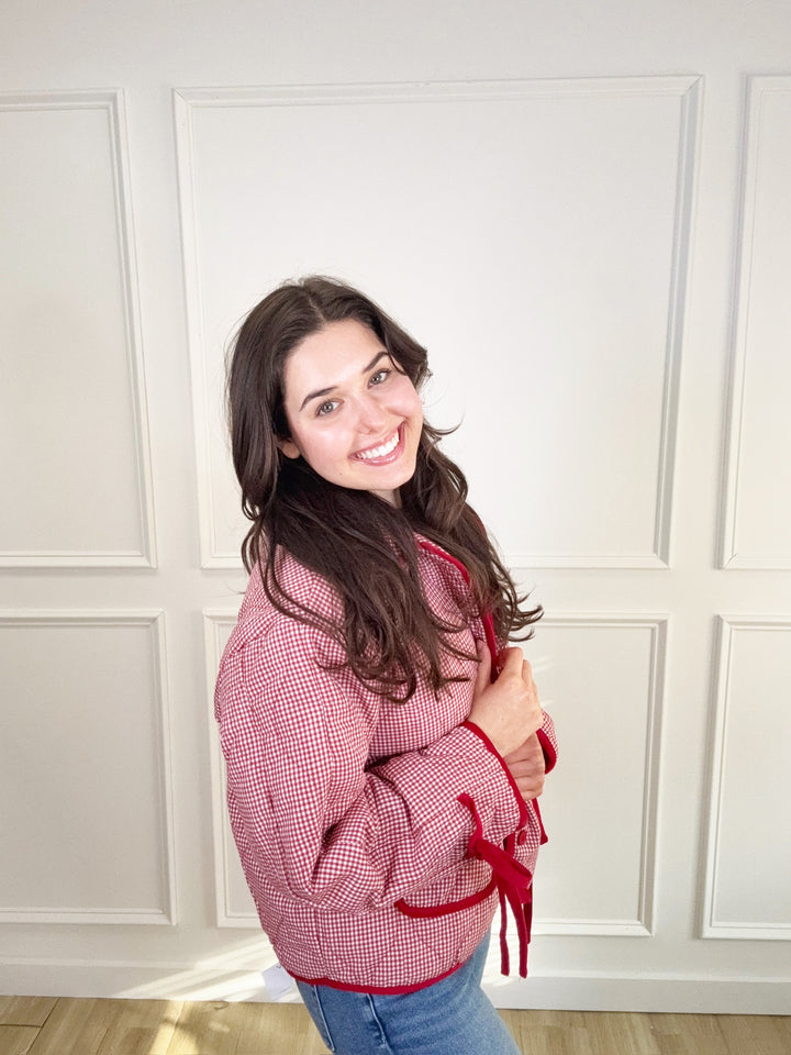 Gingham Quilted Jacket