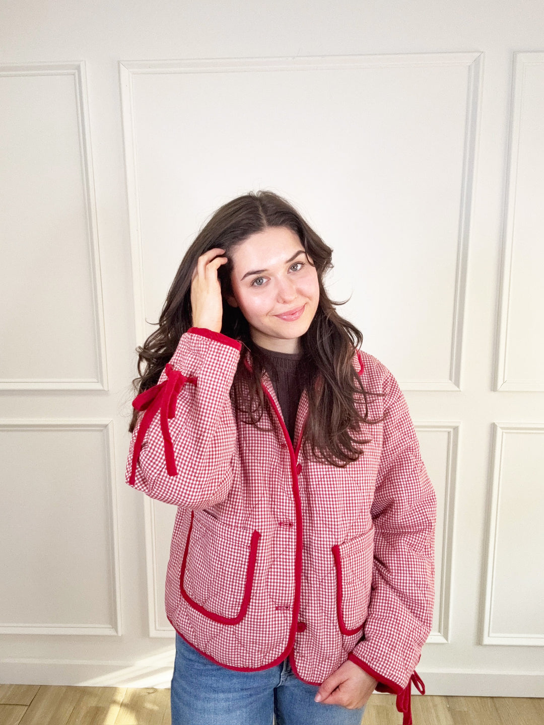 Gingham Quilted Jacket