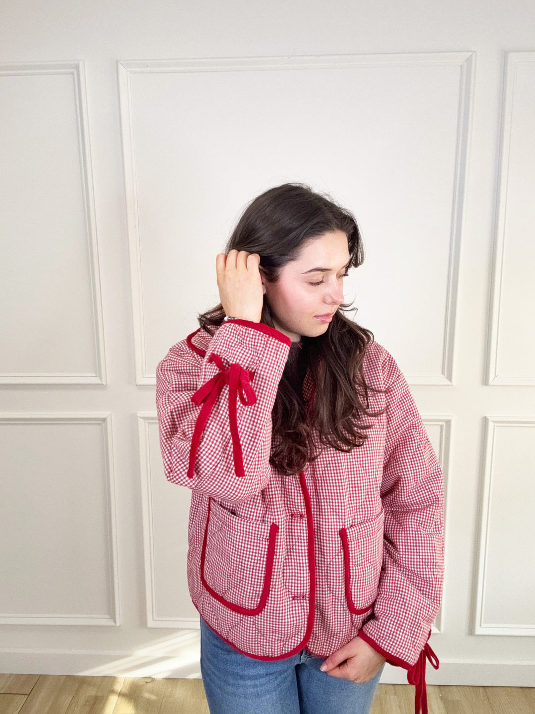 Gingham Quilted Jacket