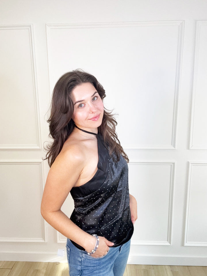 Hometown Satin Polka Top