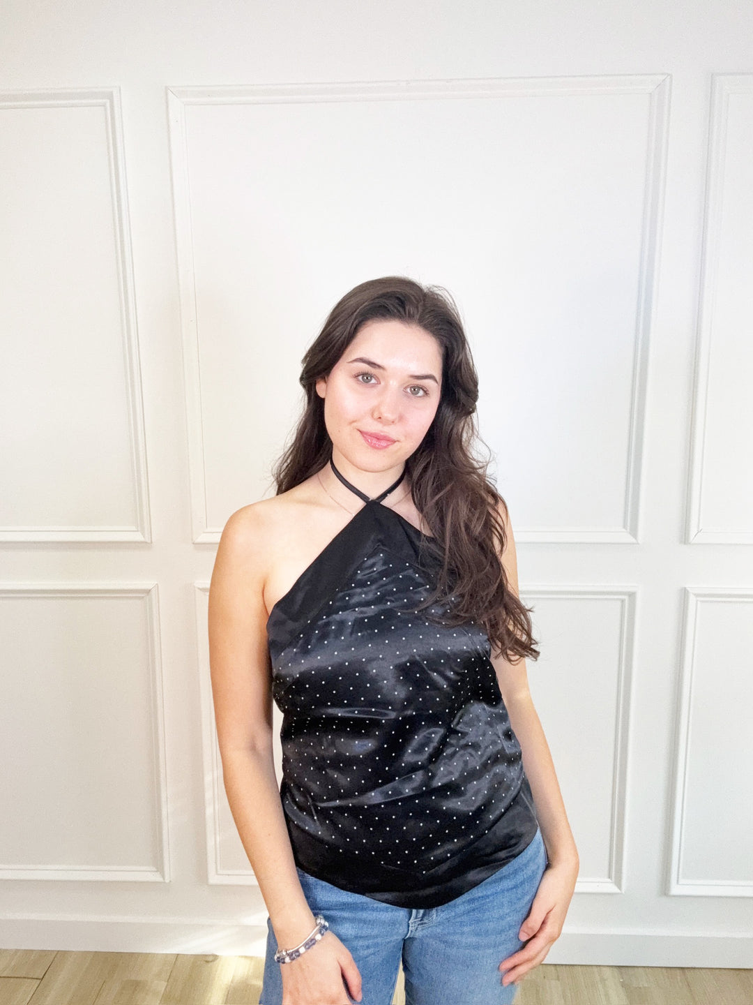 Hometown Satin Polka Top