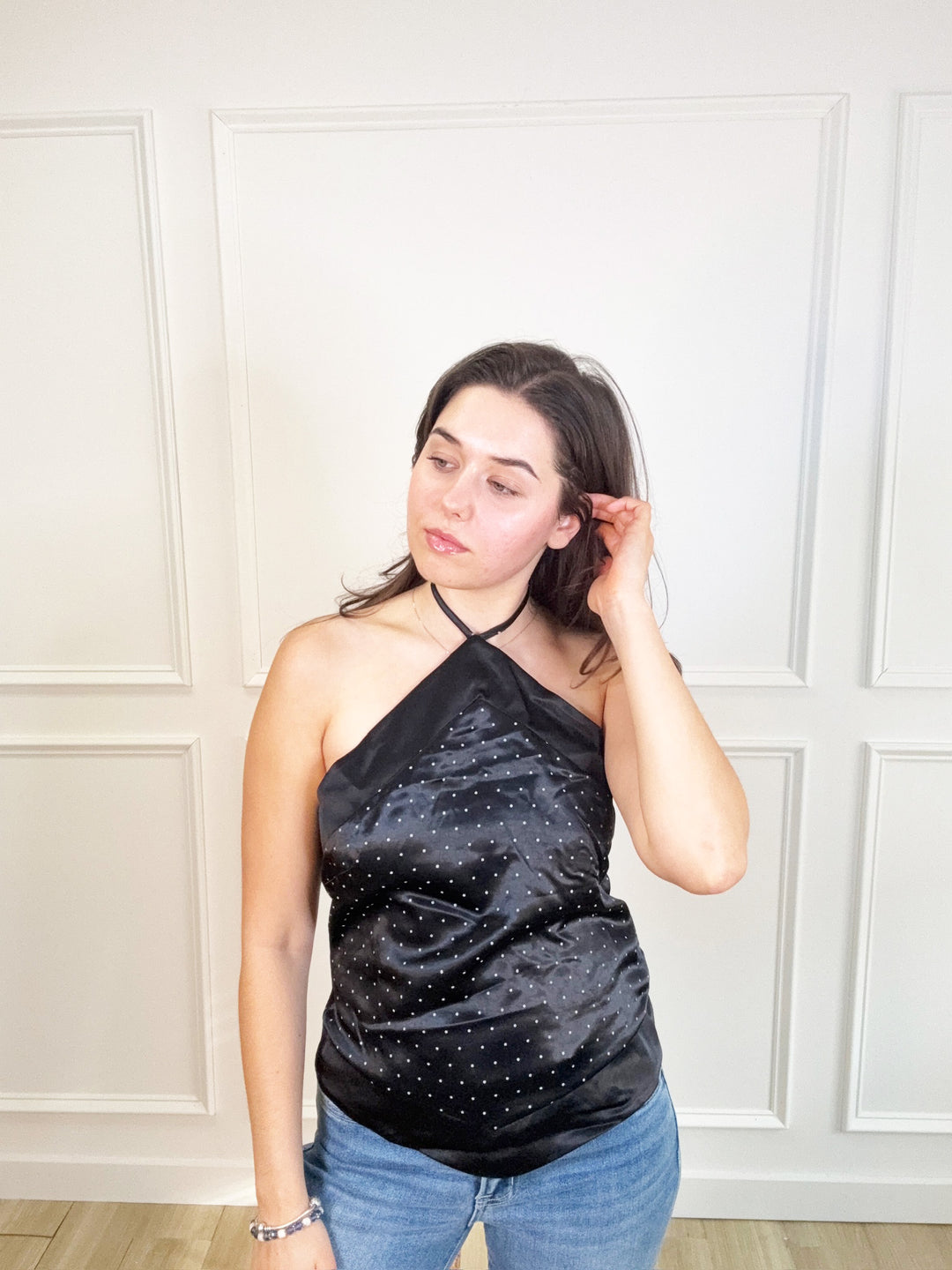 Hometown Satin Polka Top