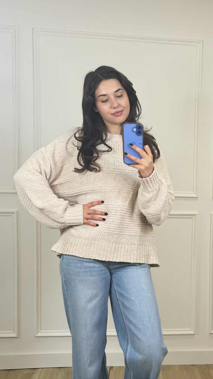 Honeycomb Knit Sweater