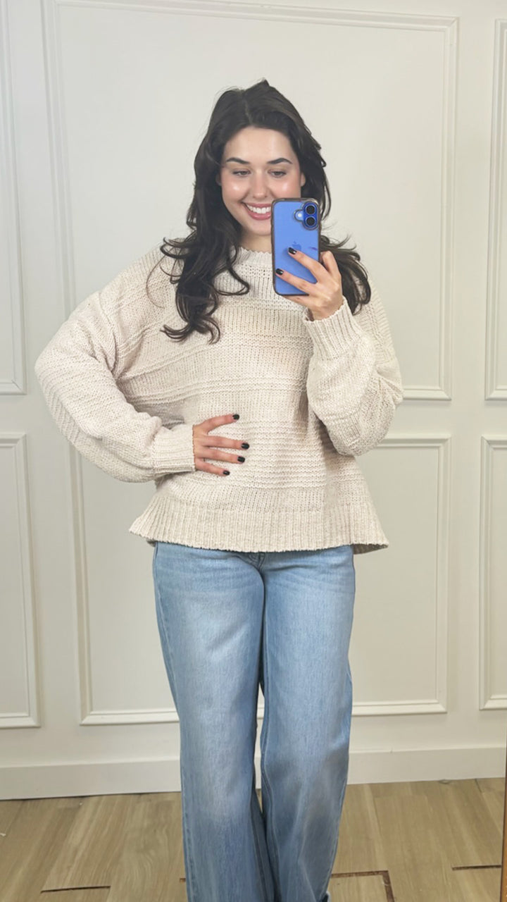 Honeycomb Knit Sweater