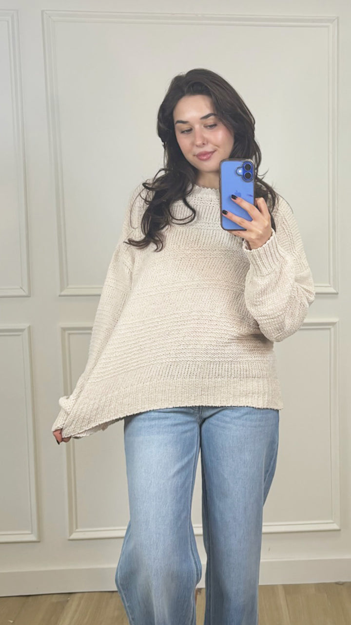 Honeycomb Knit Sweater