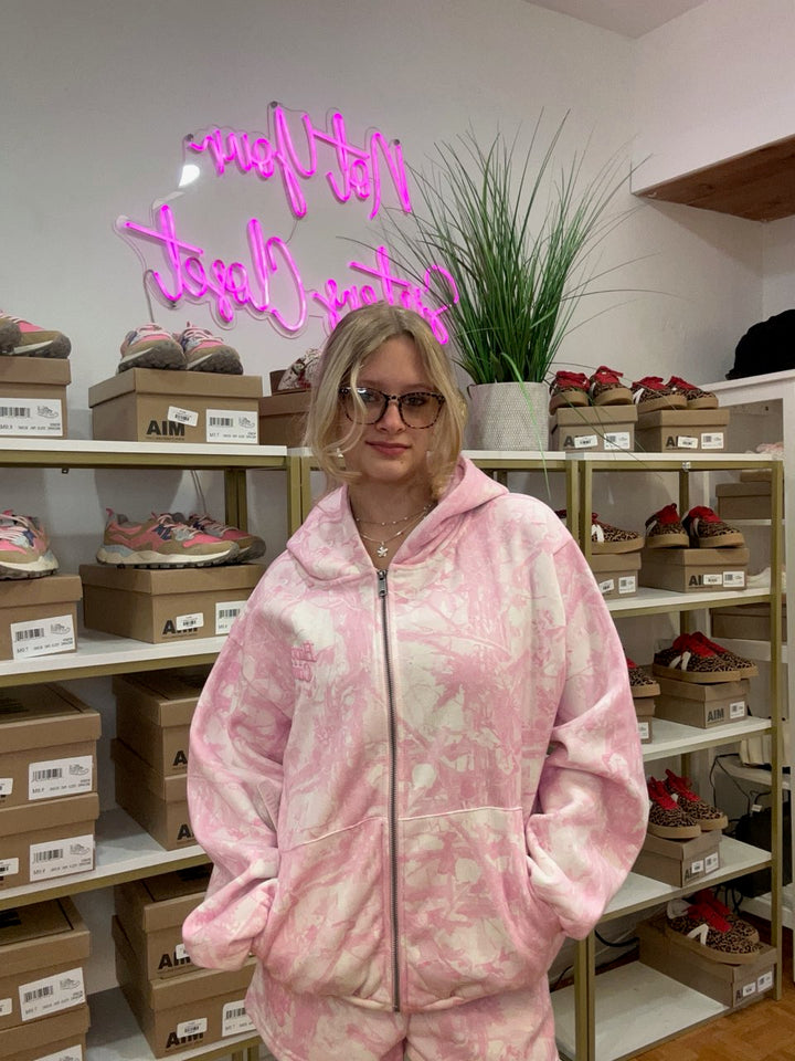 Soft Pink Camo Hoodie