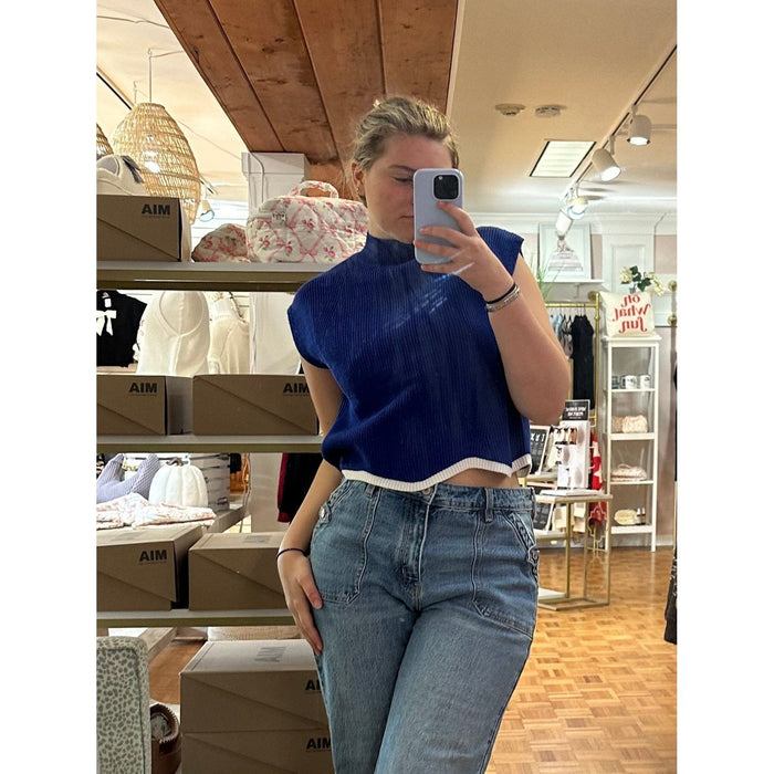 Royal Blue Sweater Top
