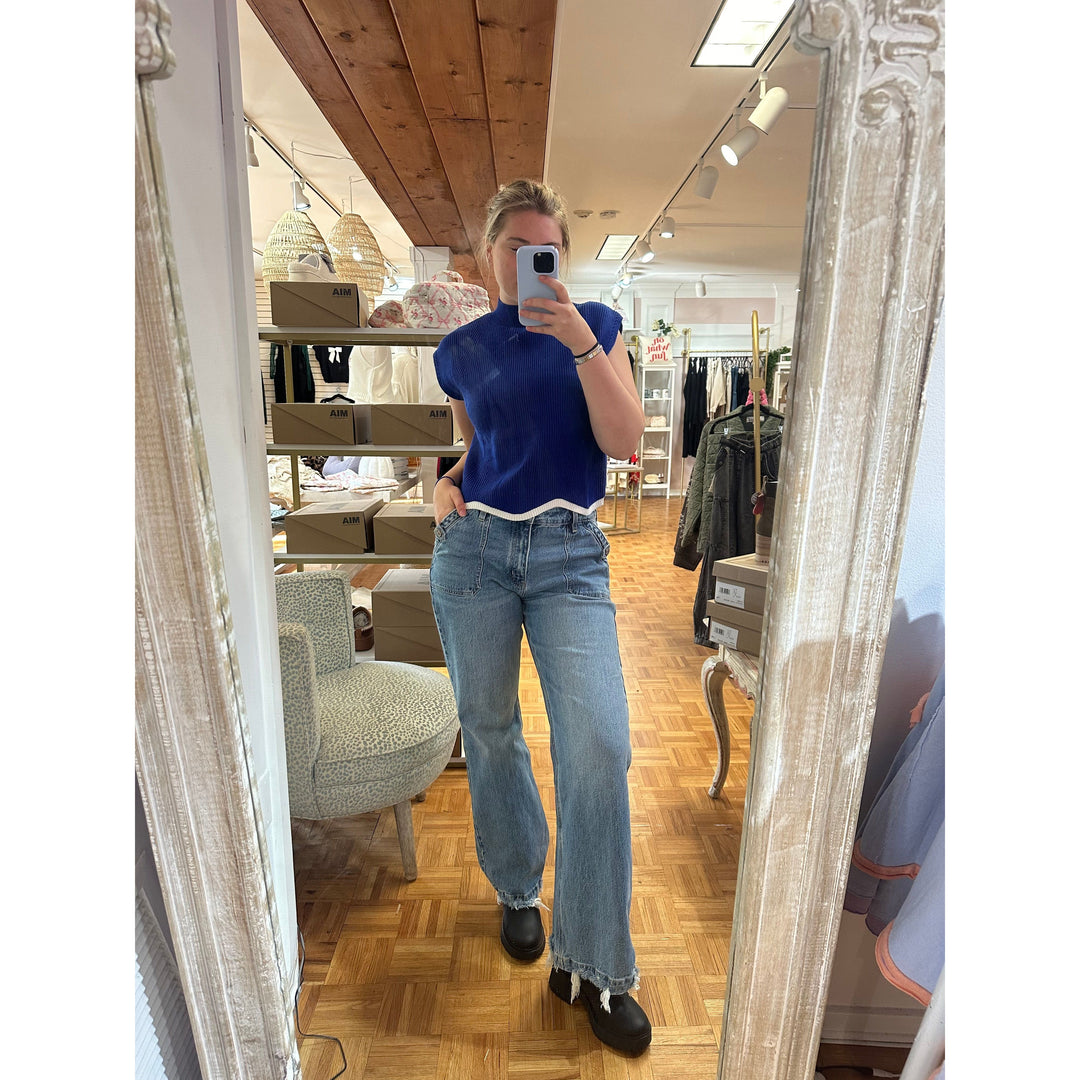 Royal Blue Sweater Top