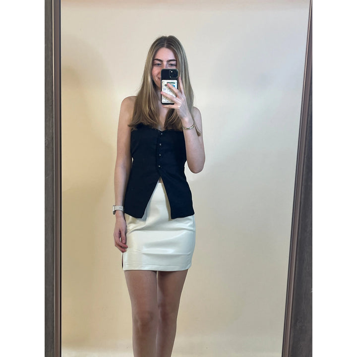 Faux Leather Mini Skirt