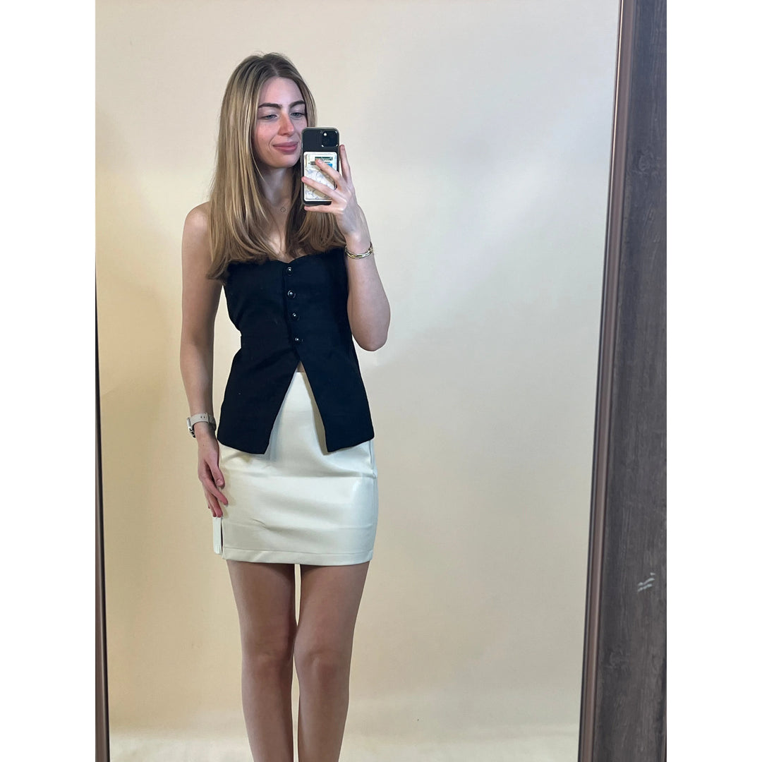 Faux Leather Mini Skirt