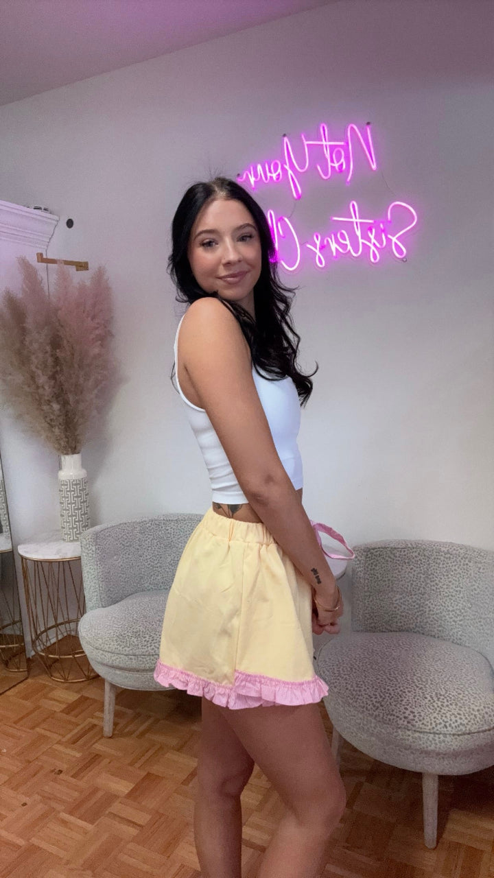 Yellow Ruffle Skirt