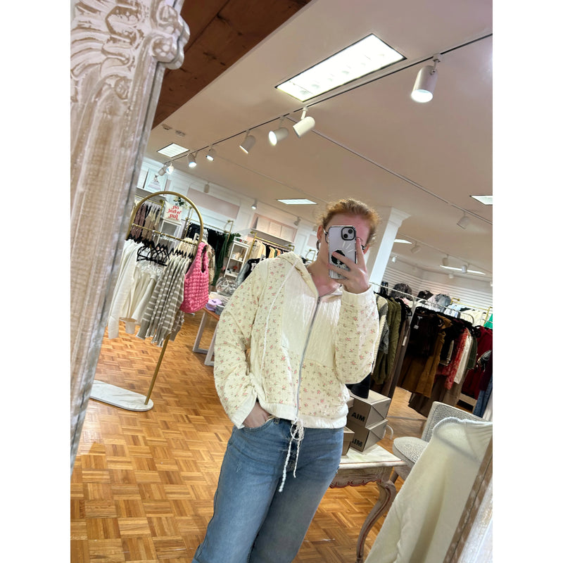 Floral Knit White/Pink