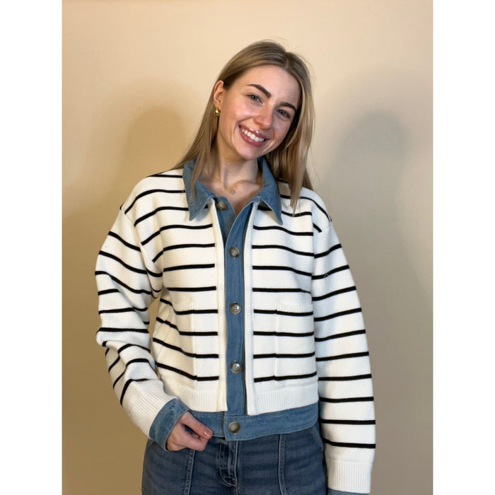 Jean Prep Cardigan