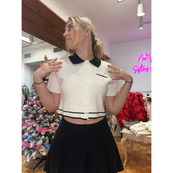 Knit Collar Top