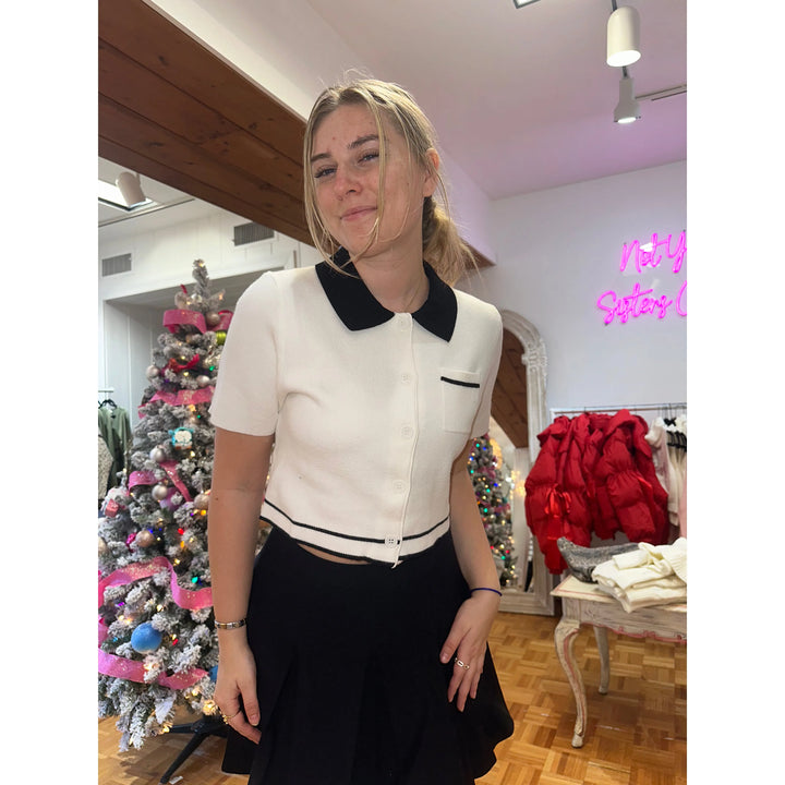 Knit Collar Top