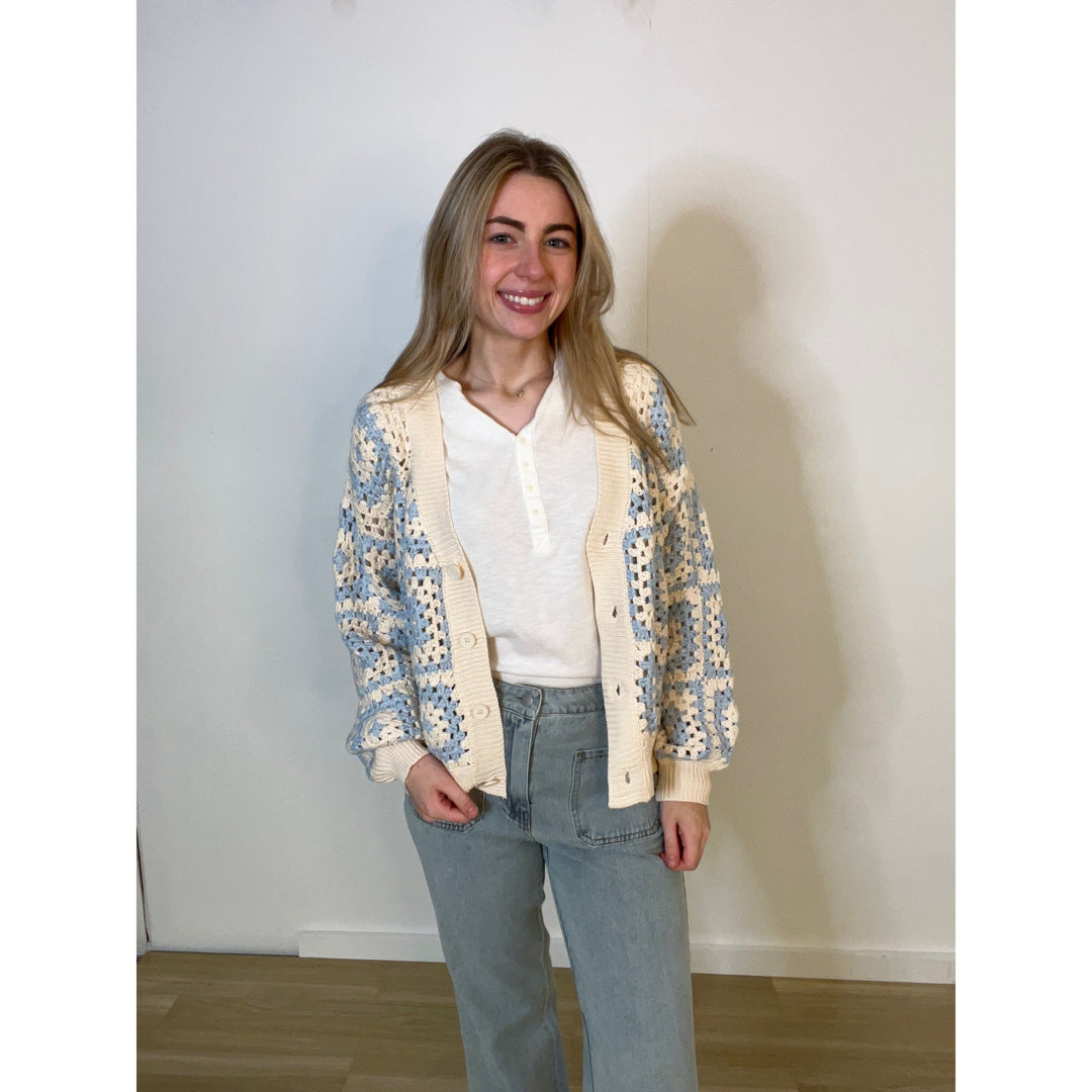 Blue Flower Cardigan