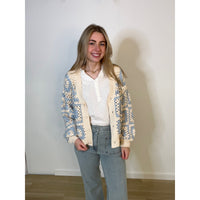 Blue Flower Cardigan