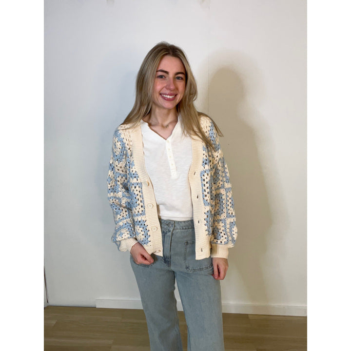 Blue Flower Cardigan