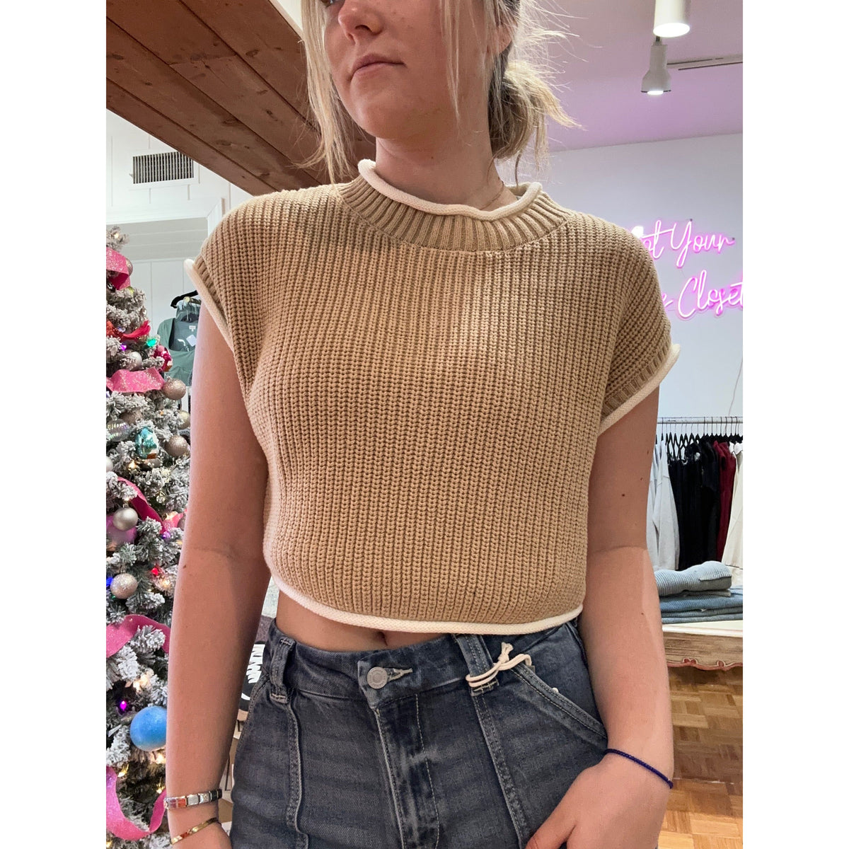 White Detail Top